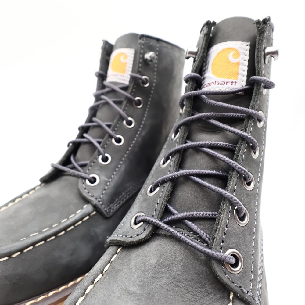 Carhartt Moc Toe Wedge Boot Womens 7.5 Black Leather Work Boots FW6027-W NWT - Picture 4 of 16